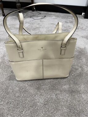 kate spade Cream Leather Shoulder Bag
